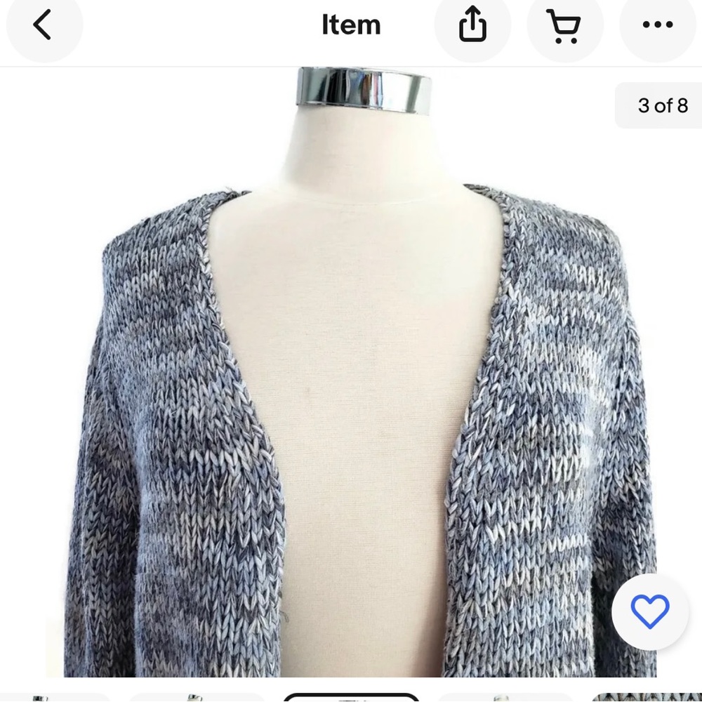 J. Jill knit cardigan blue size XS - Picture 2 of 8
